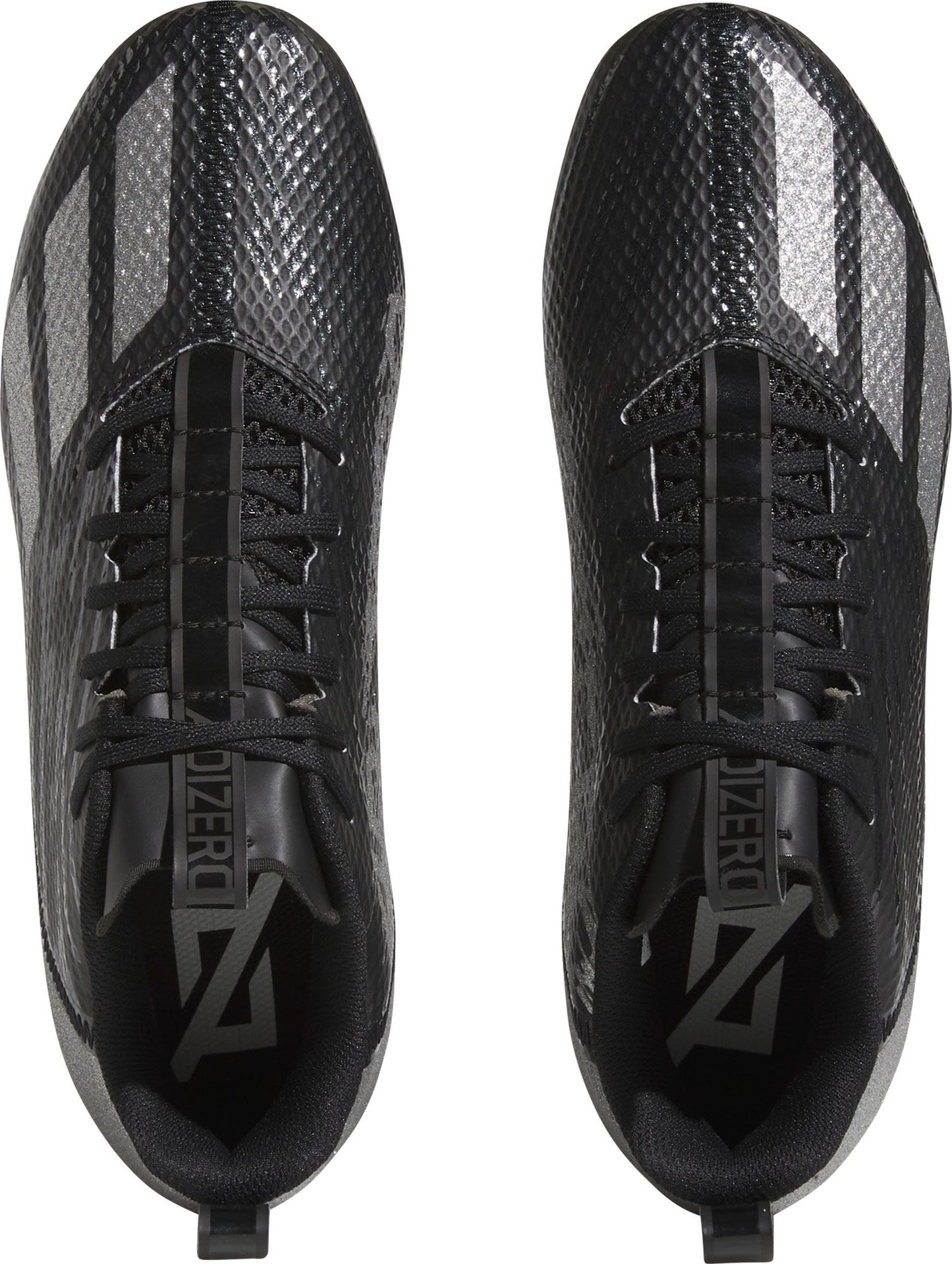 Adidas Men's Adizero Spark Football Cleats - Black/Night Metallic, Size 10