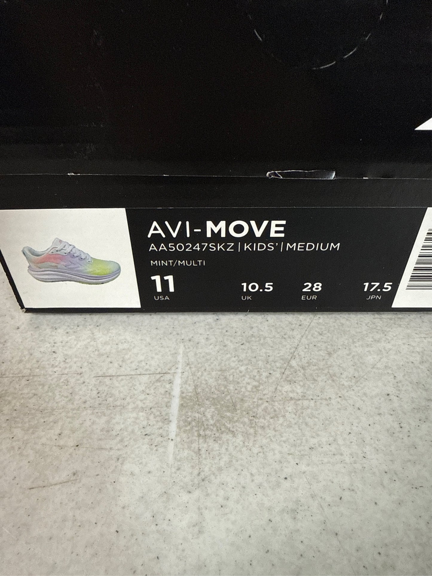 Avia Avi-Move Girls' Lifestyle Sneakers - Mint/Multicolor, Size 11