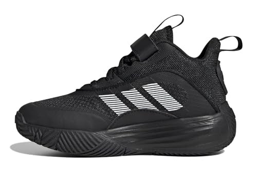 Adidas OwnTheGame 3.0 Big Kids' Basketball Shoes - Black/White, Size 6.5