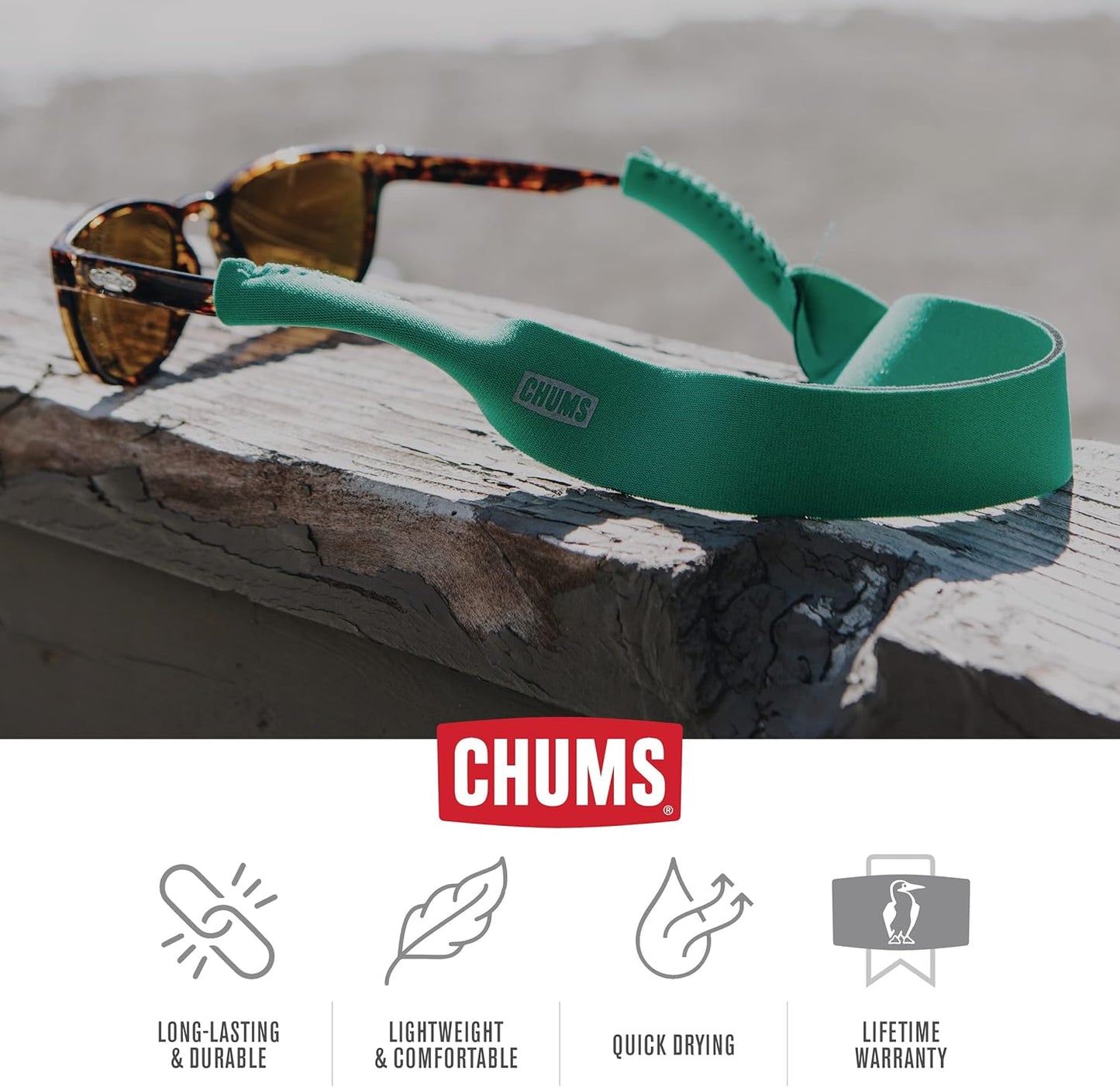 Chums Neoprene Floating Sunglasses Retainer - Navy