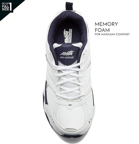 Avia Avi-Verge Men's Wide Training Shoes - White/Dark Blue, Size 8
