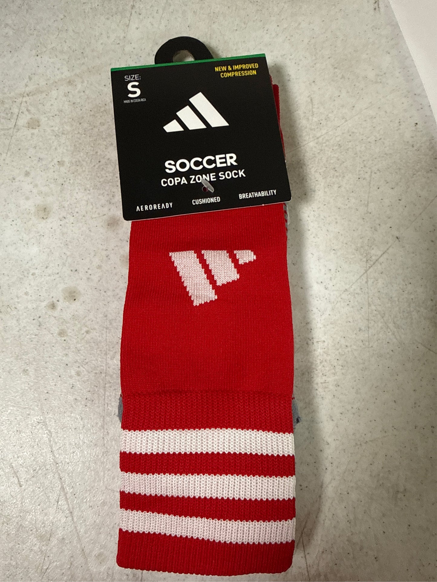 Adidas Copa Zone Cushion V Over-the-Calf Soccer Socks - Red/White, Small
