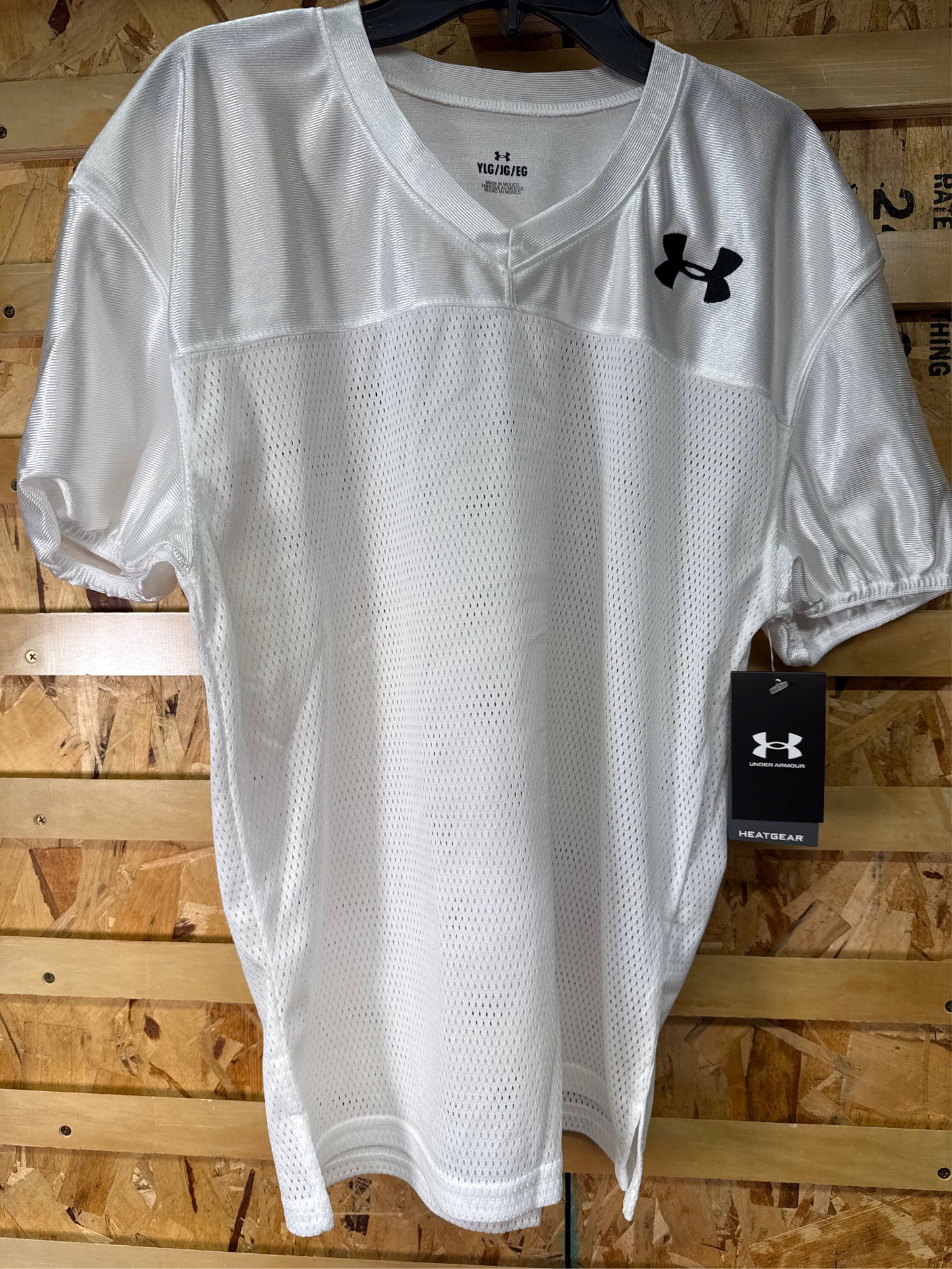 Under Armour Youth Football Practice Jersey - White, Large