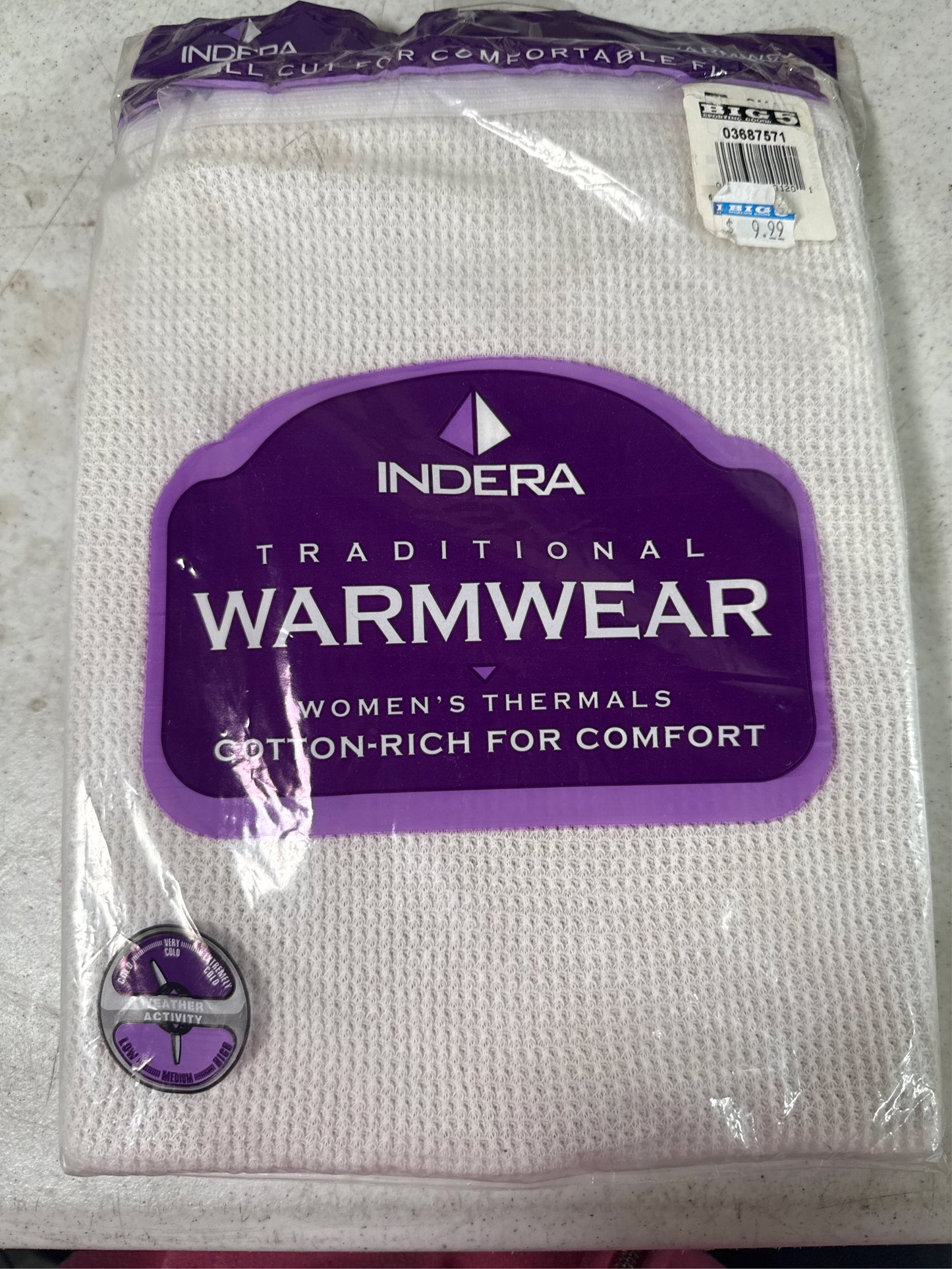 Indera Women's Traditional Thermal Underwear Base Layer Bottoms, White, Small