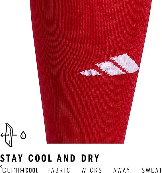 Adidas Unisex Metro Over-the-Calf Soccer Socks - Power Red - Medium