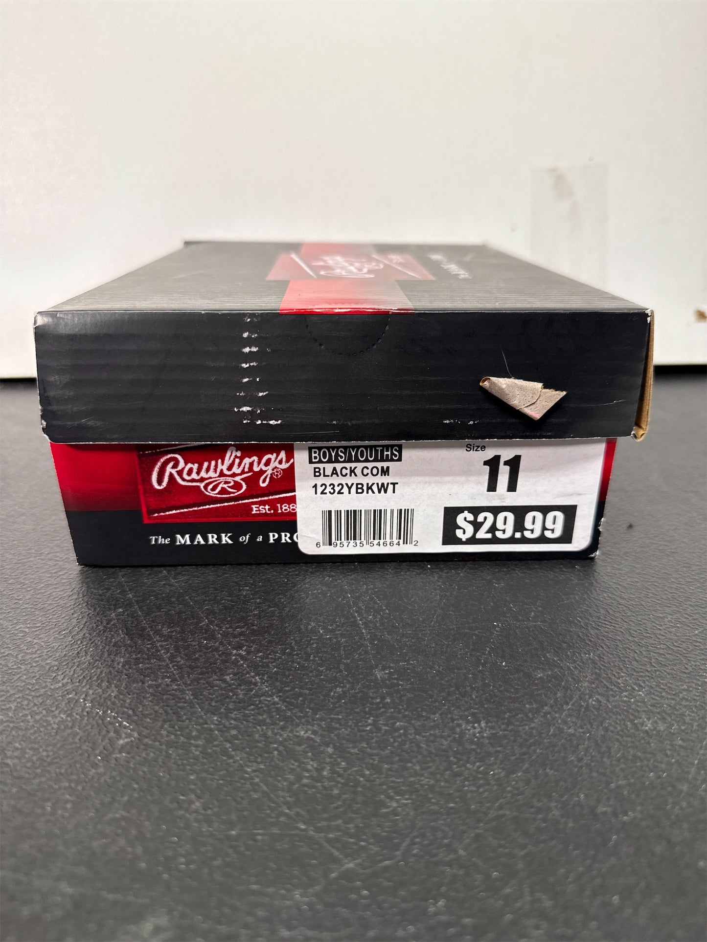 Rawlings Sanction Low Youth Baseball Cleats - Black, Size 11