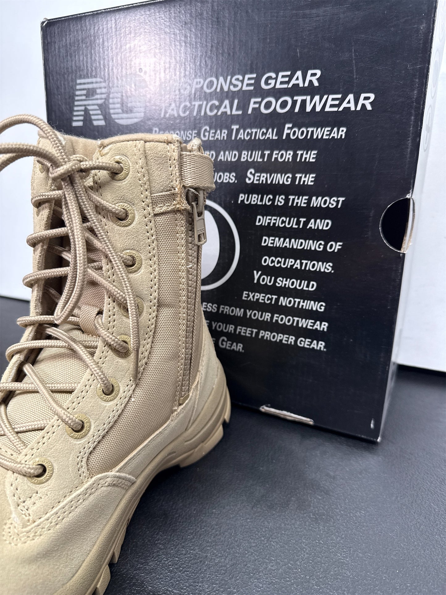 Response Gear Men's 8" Desert Service Boots - Tan, Size 7