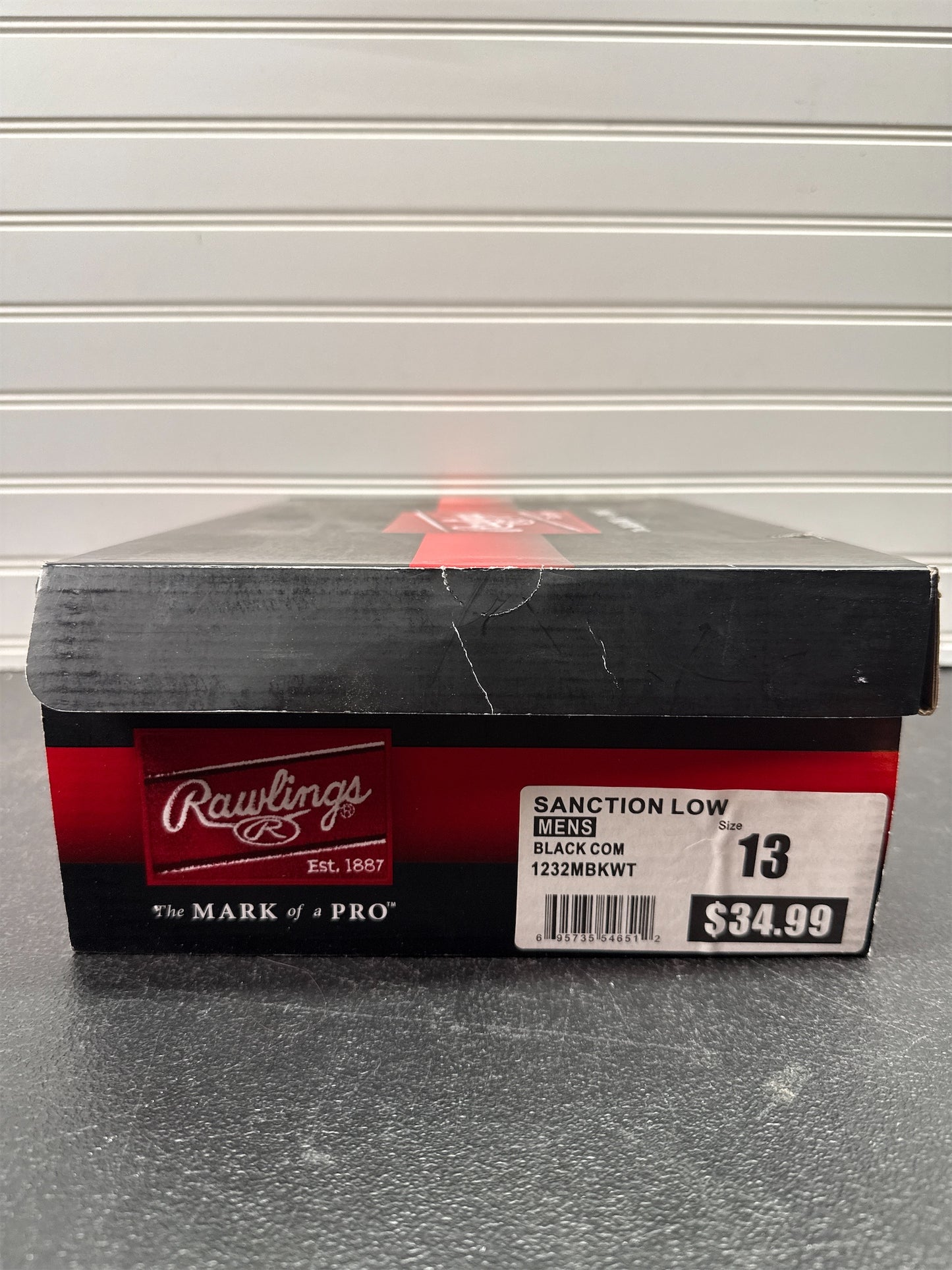 Rawlings Sanction Low Men's Baseball Cleats - Black, Size 13