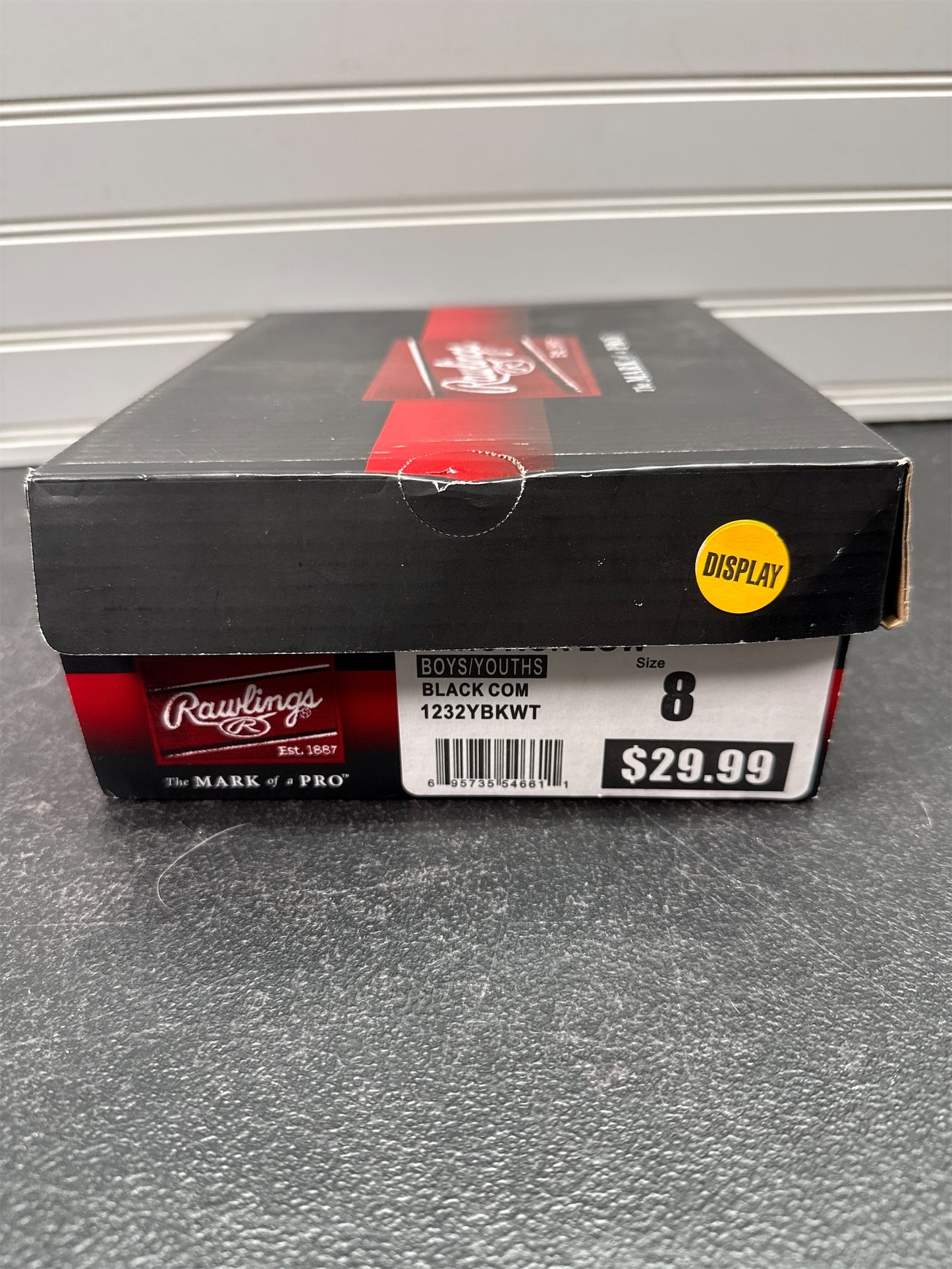 Rawlings Sanction Low Youth Baseball Cleats - Black Combo, Size 8