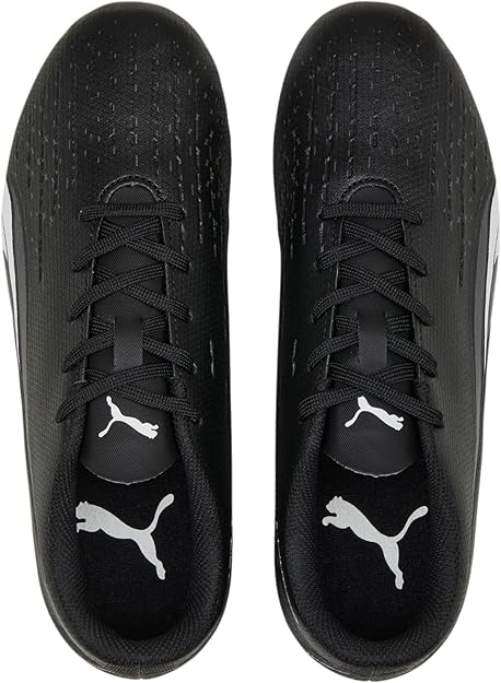 Puma Ultra Play Junior FG/AG Soccer Cleats - Black/White, Size 12