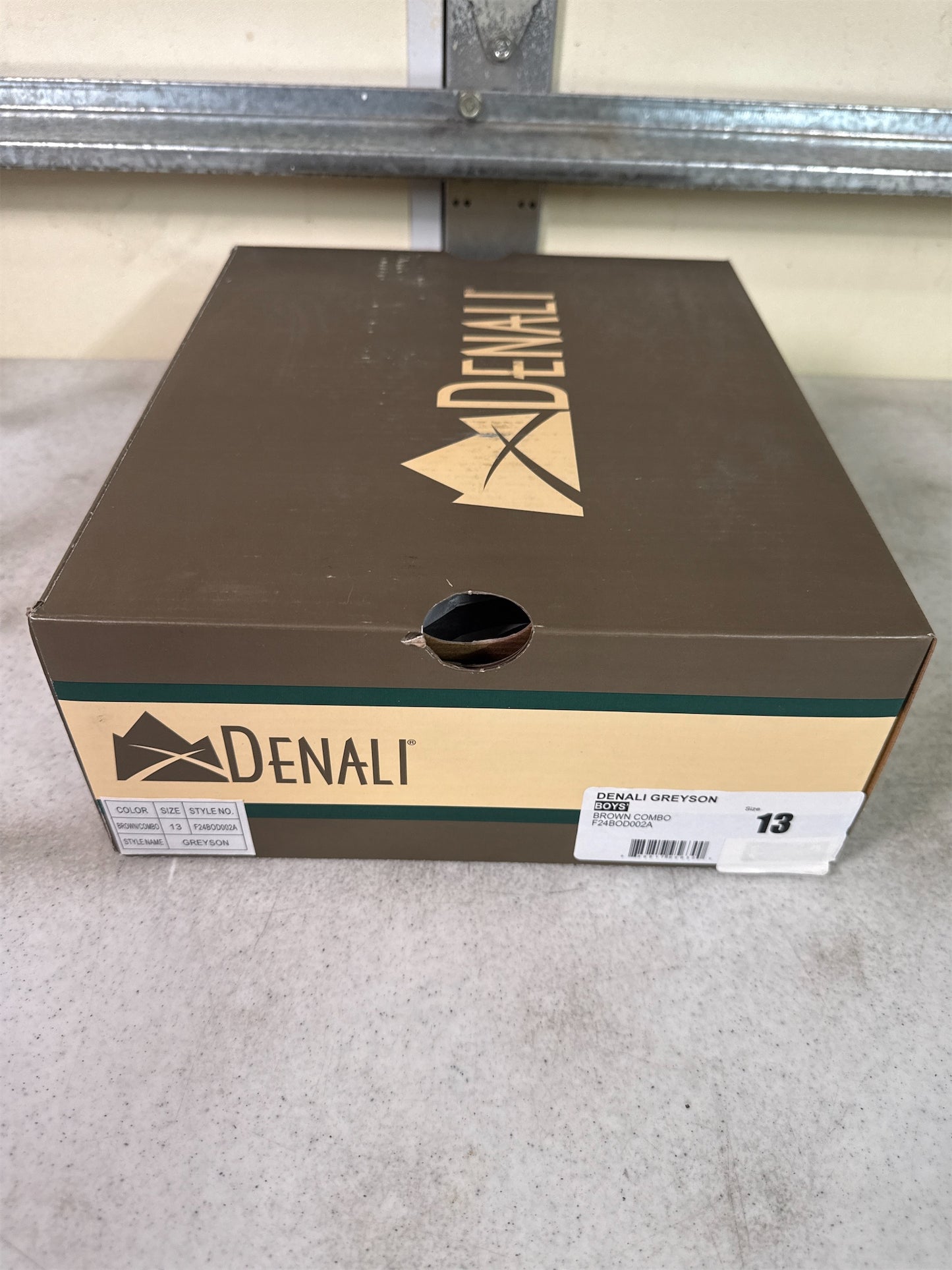 Denali Greyson Boys' Hiking Boots - Brown Combo, Size 13