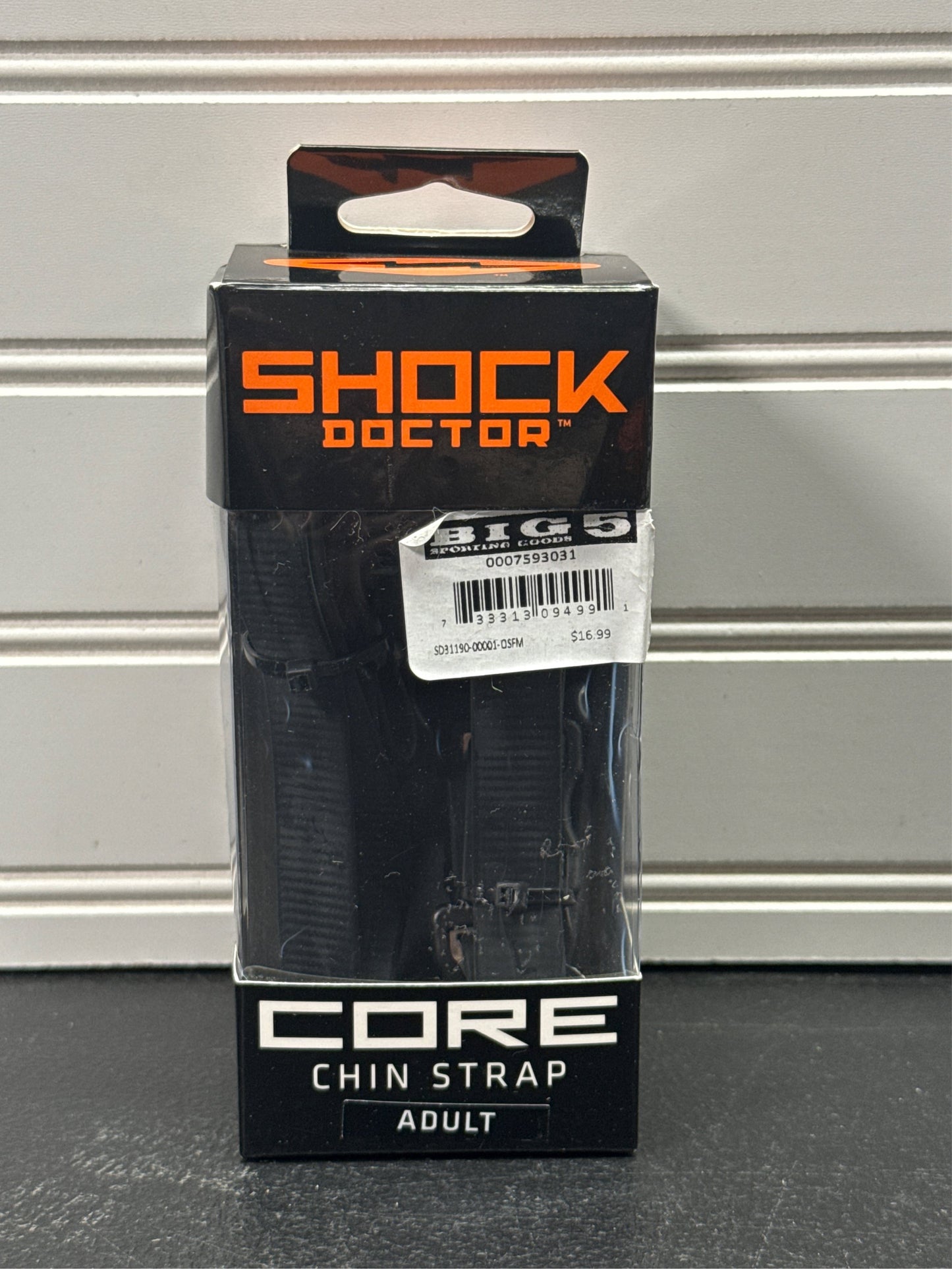 Shock Doctor Youth Football Helmet Chin Strap - Adjustable, Black