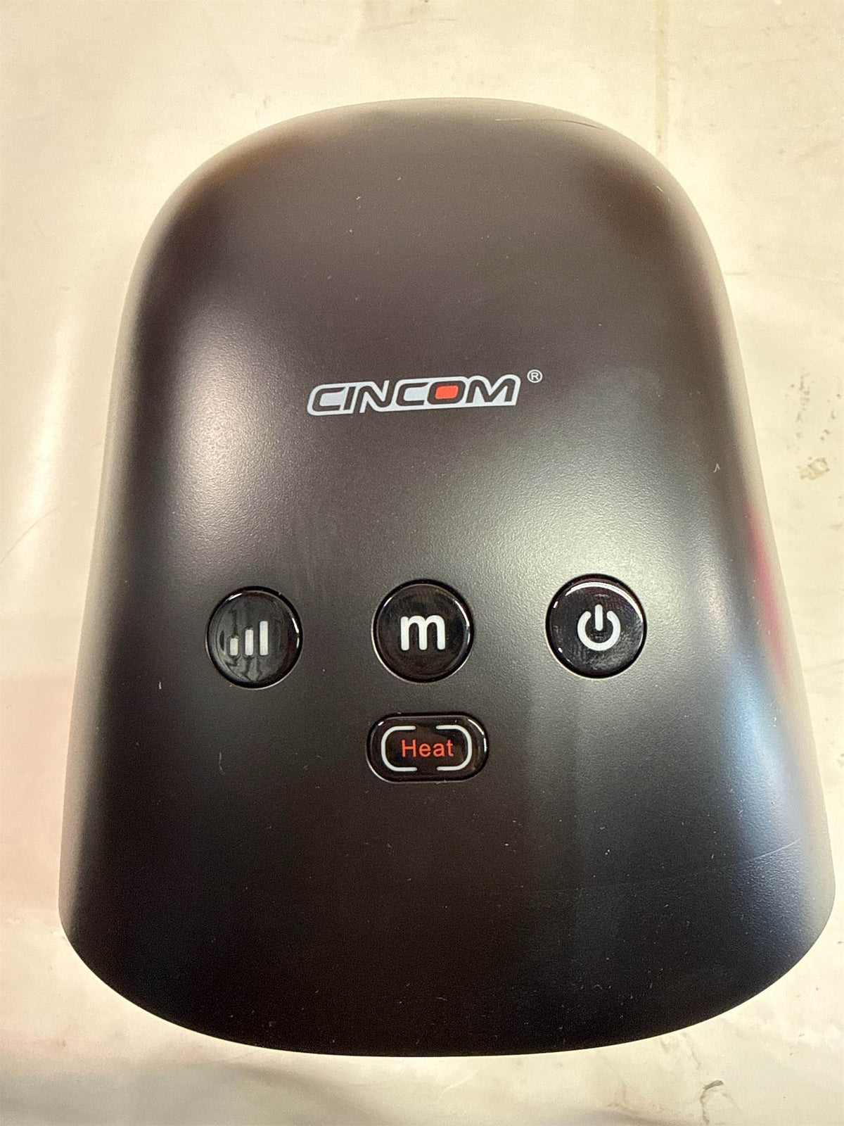 CINCOM Cordless Hand Massager with Heat and Compression - Black