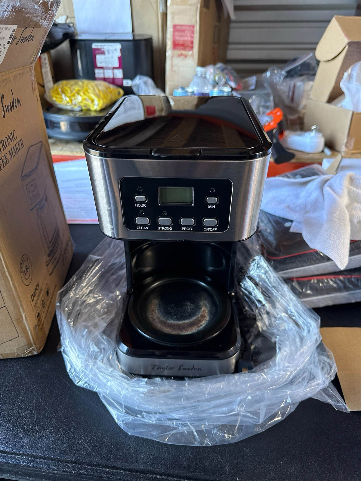 Taylor Swoden 12-Cup Programmable Drip Coffee Maker, Stainless Steel