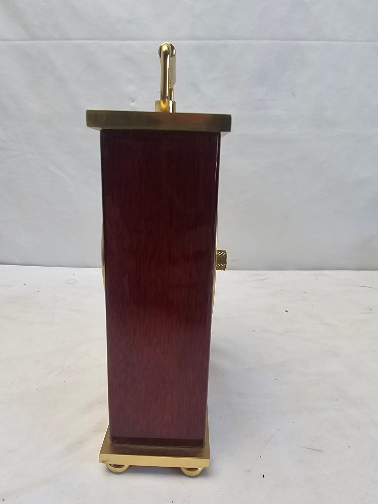 Howard Miller Rosewood Bracket Tabletop Clock with Brass Accents