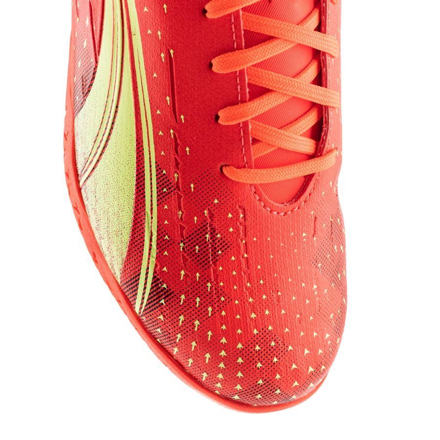 Puma Men's Ultra Play IT Indoor Soccer Shoes - Coral/Fizzy/Black, US 7.5