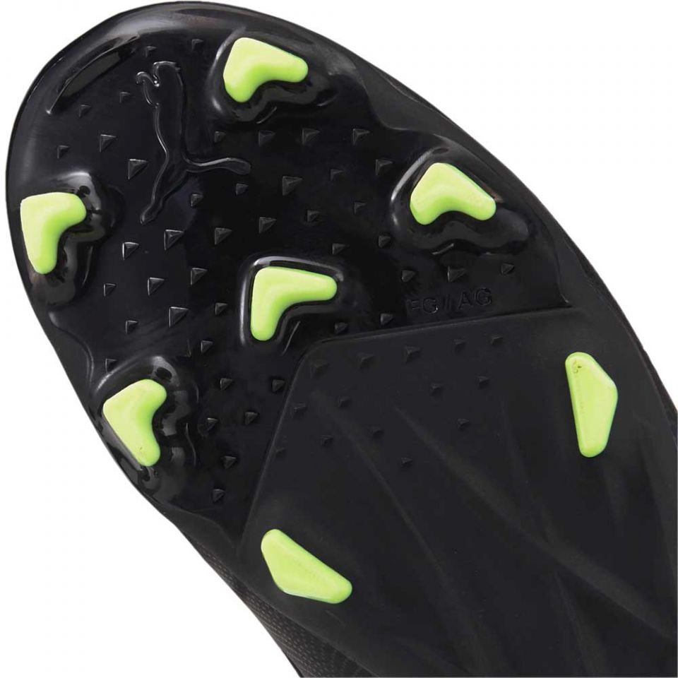 Puma Ultra 4.4 FG/AG Junior Soccer Cleats - Black/White/Fizzy - Size 12C