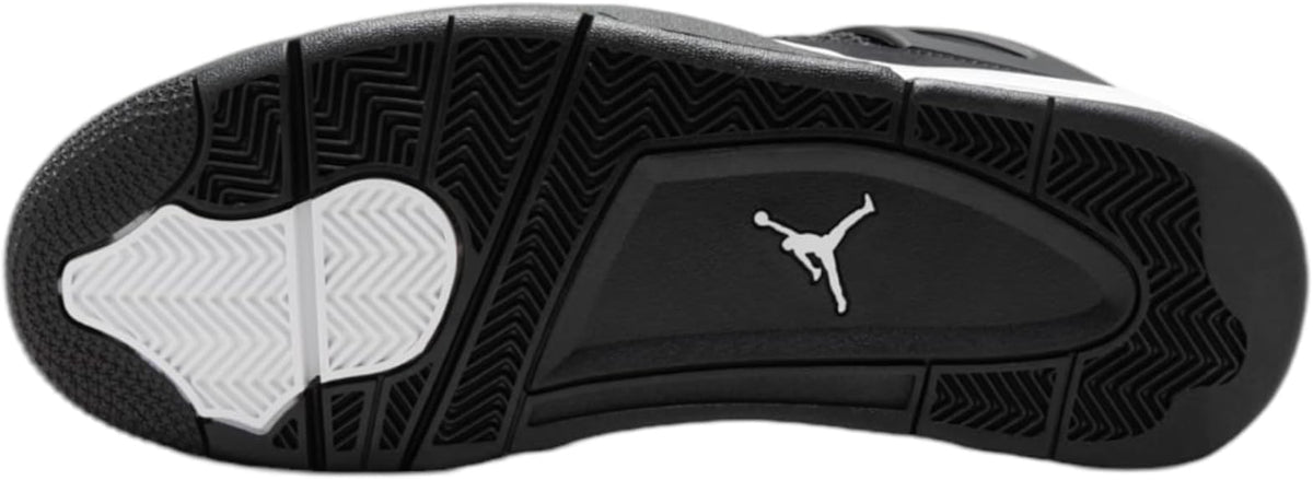 Nike Men's Air Jordan 4 Retro Sneakers - Black/White - Size 10.5