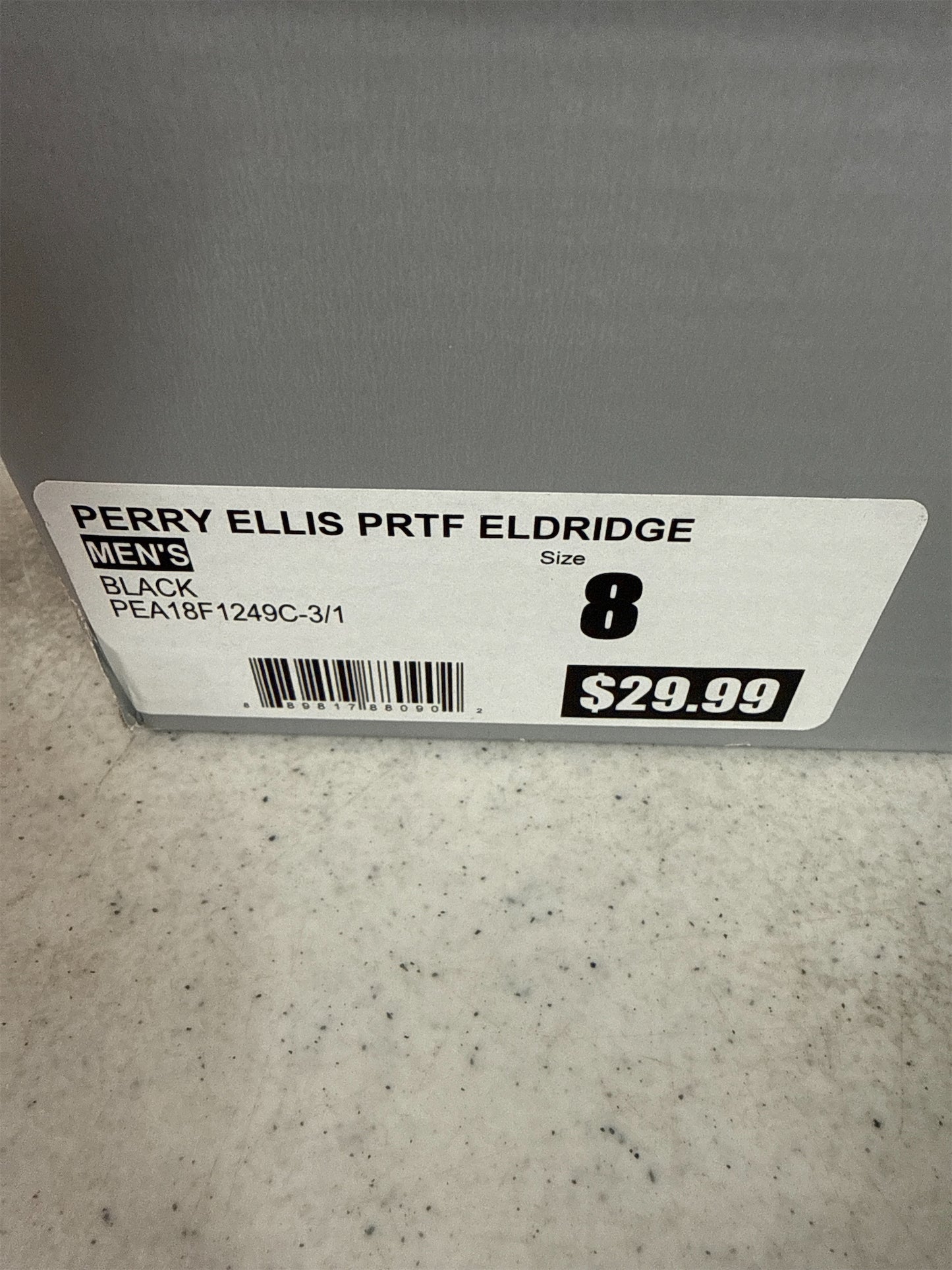 Perry Ellis Eldridge Men's Slip-Resistant Casual Shoes - Black, Size 8