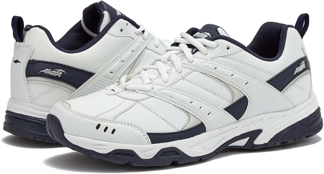 Avia Avi-Verge Men's Wide Training Shoes - White/Dark Blue, Size 8