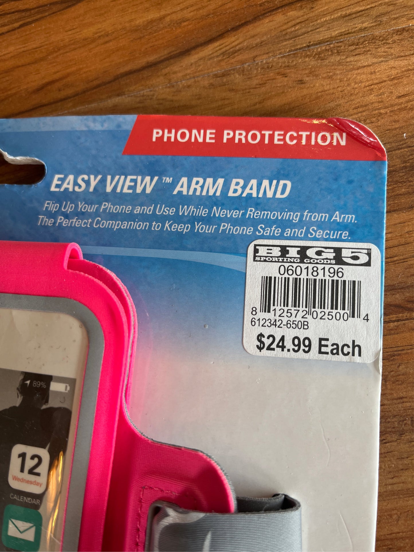 Stay Fit Easy View Running Armband Phone Holder - Deep Pink