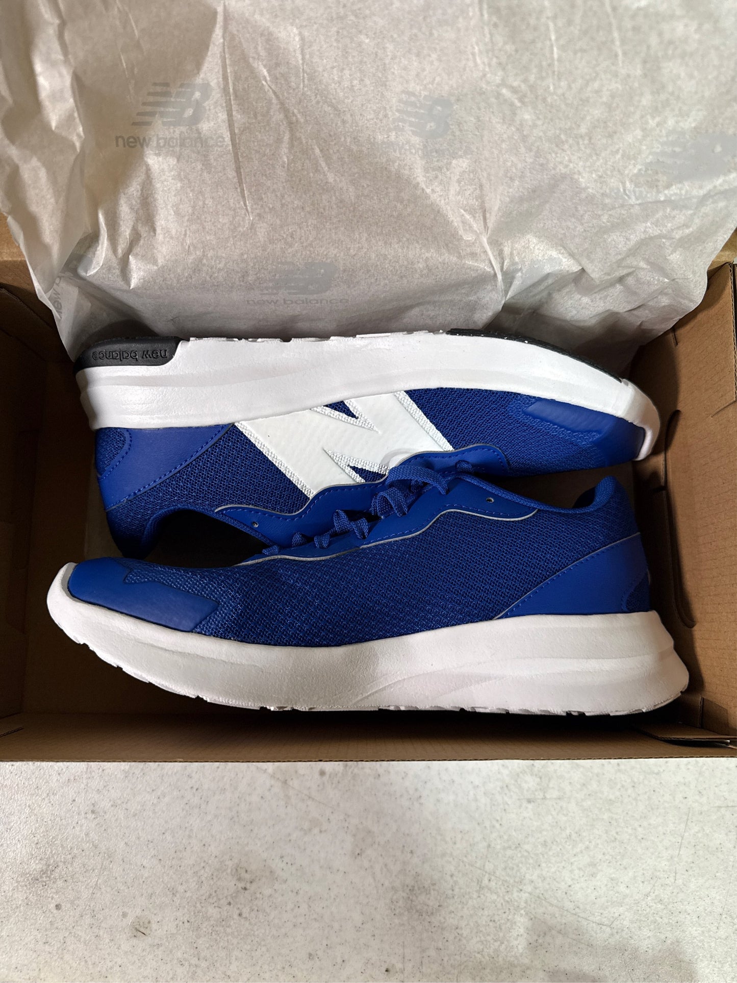 New Balance Boys' 578 V1 Running Shoes - Blue/White, Size 5