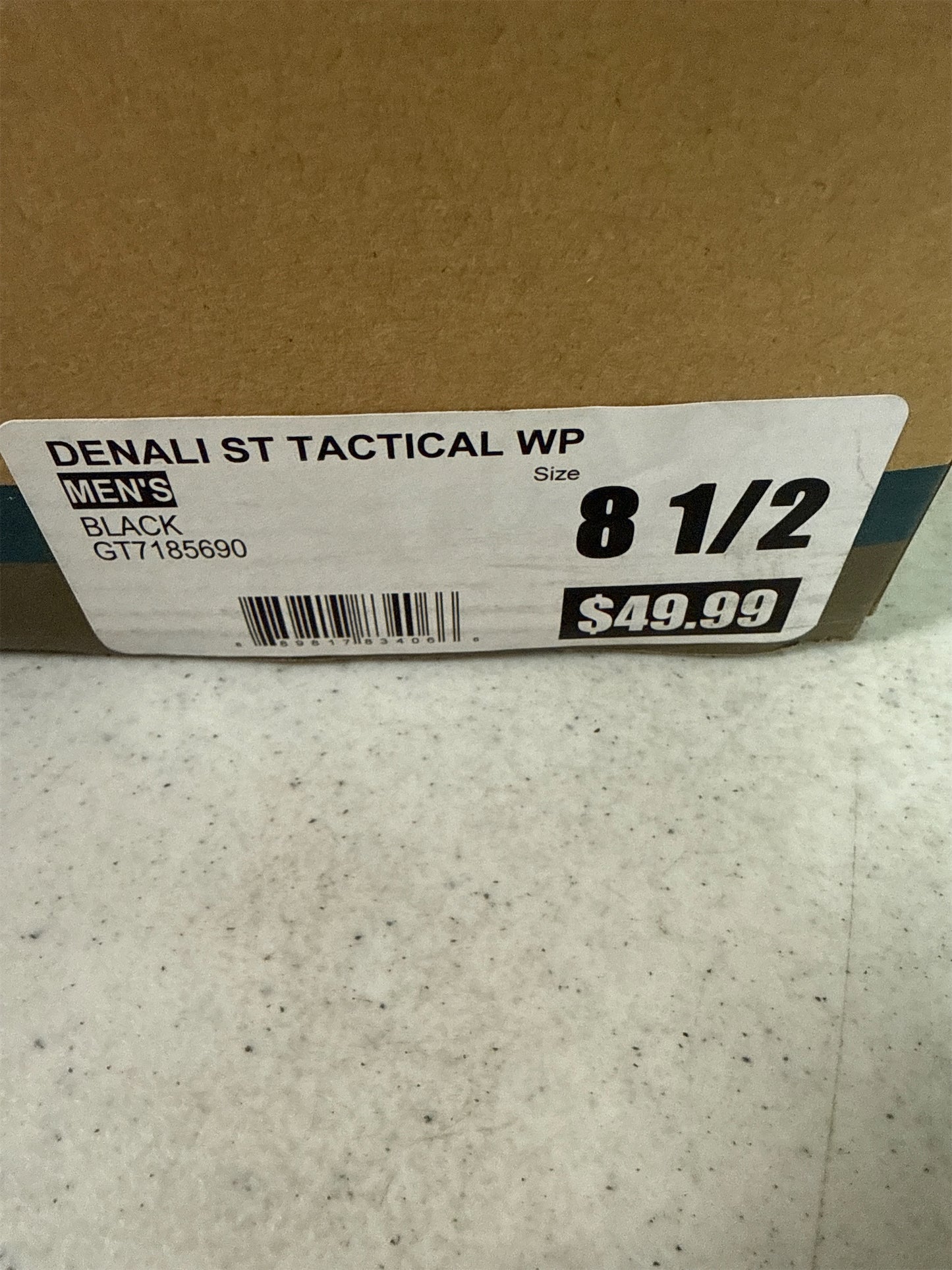 Denali Men's Waterproof Tactical Steel Toe Work Boots - Black, Size 8.5