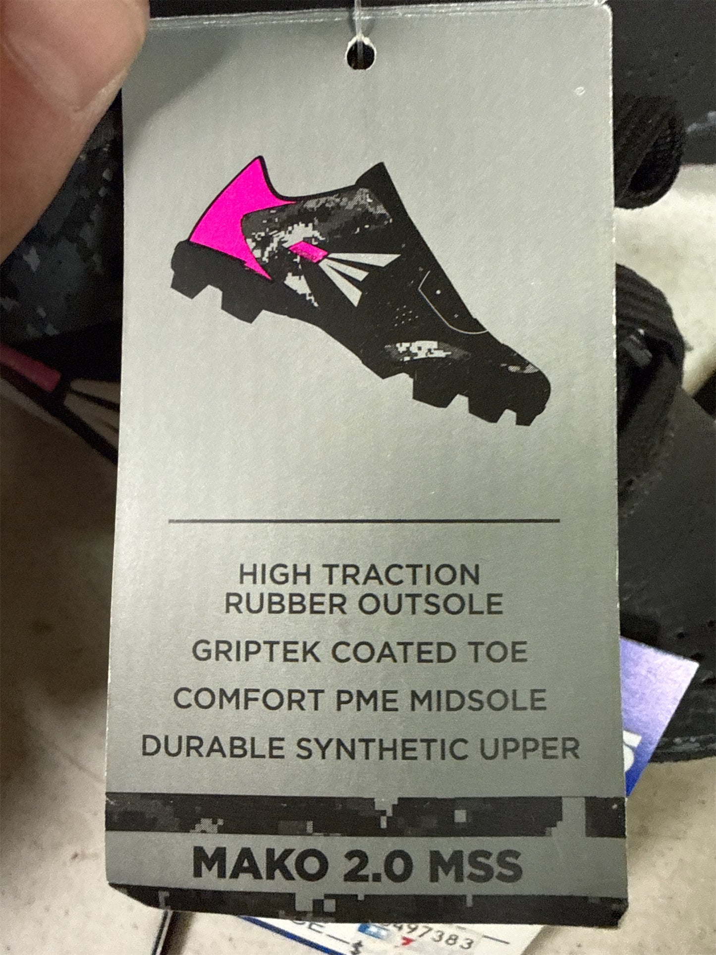 Easton Mako 2.0 Youth Baseball Cleats - Black/Pink, Size 11