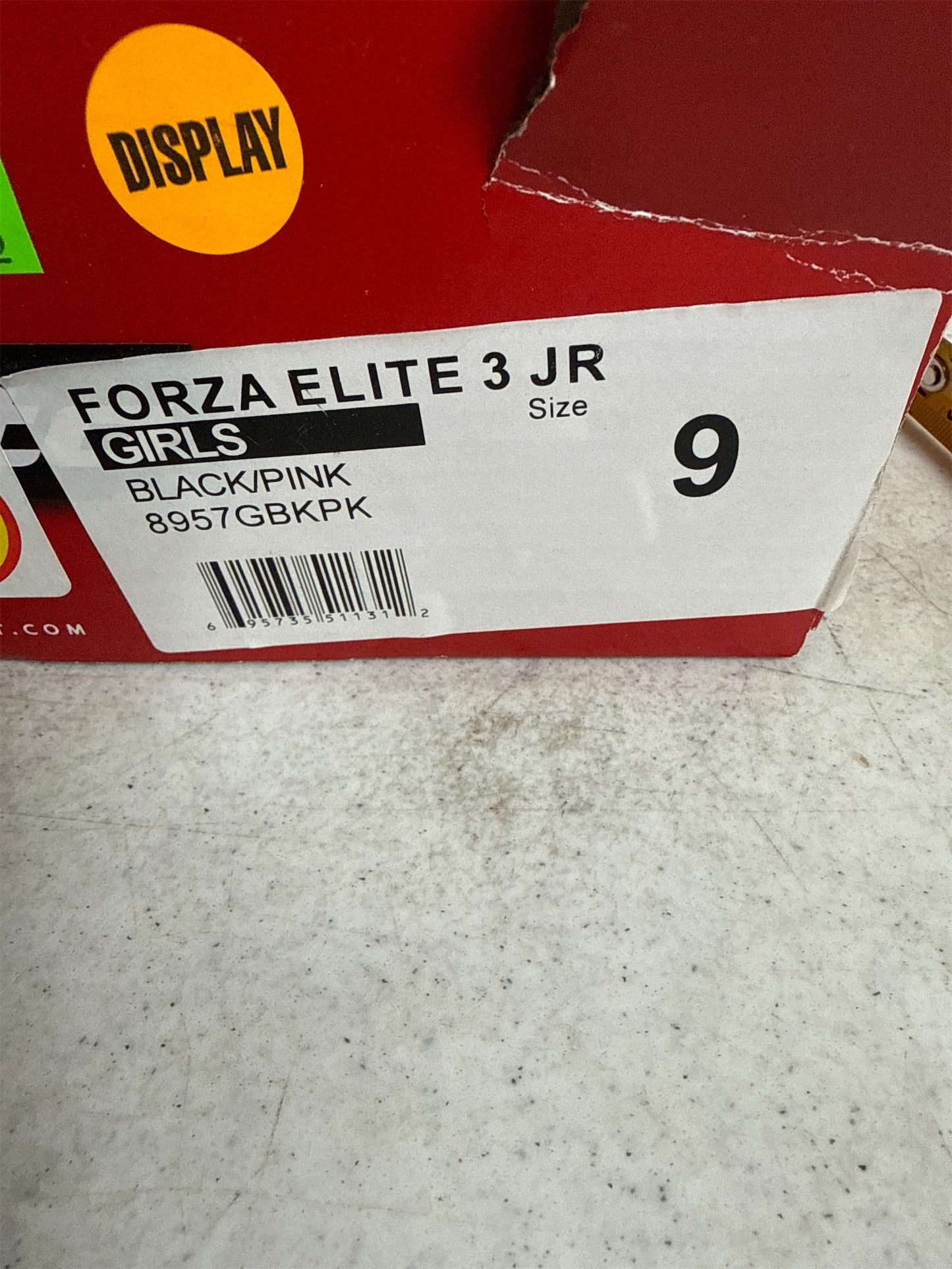 Lotto Girls' Forza Elite 3 JR Soccer Cleats - Black/Pink - Size 9