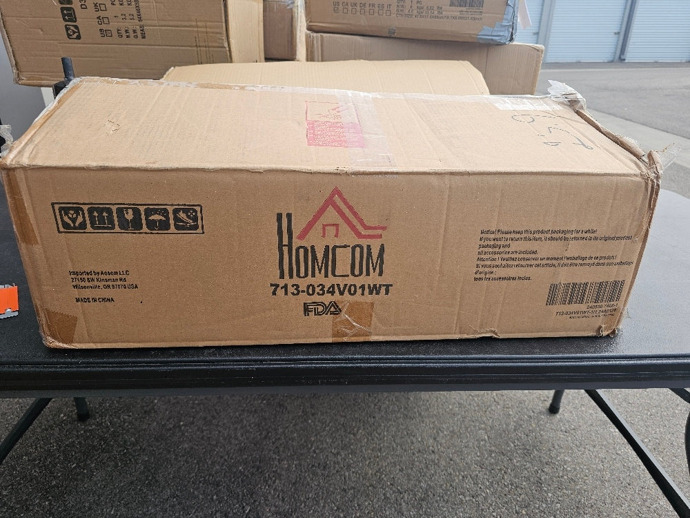 HOMCOM 3-in-1 Mobile Shower Commode Wheelchair with Removable Bucket