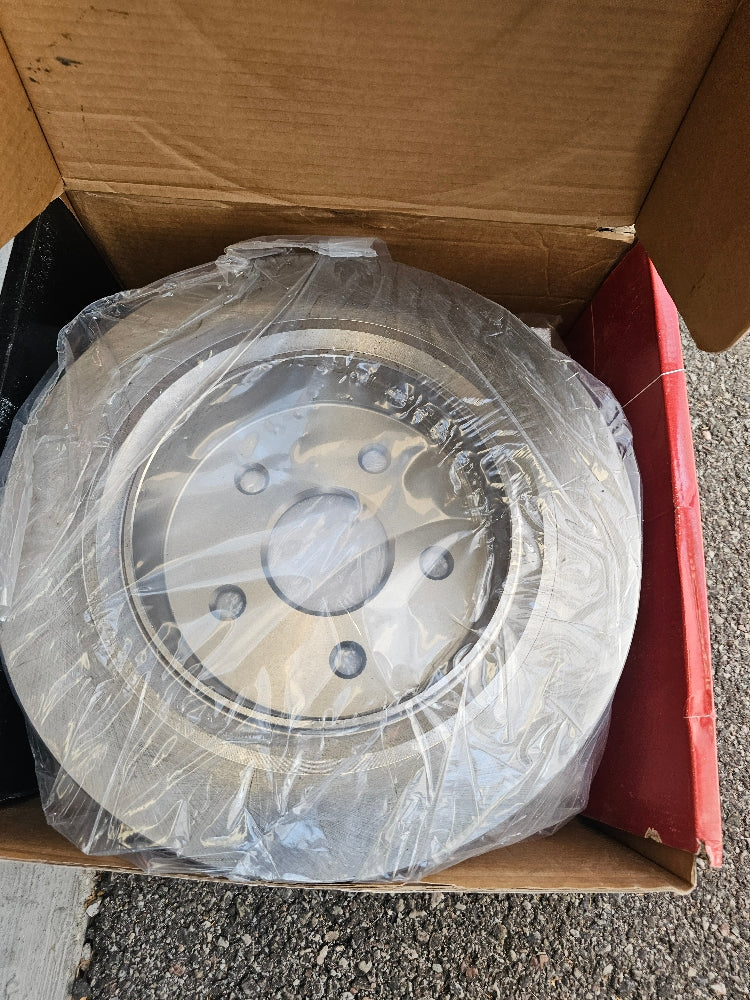 A-Premium 13.86" Rear Vented Disc Brake Rotors & Ceramic Pads Kit