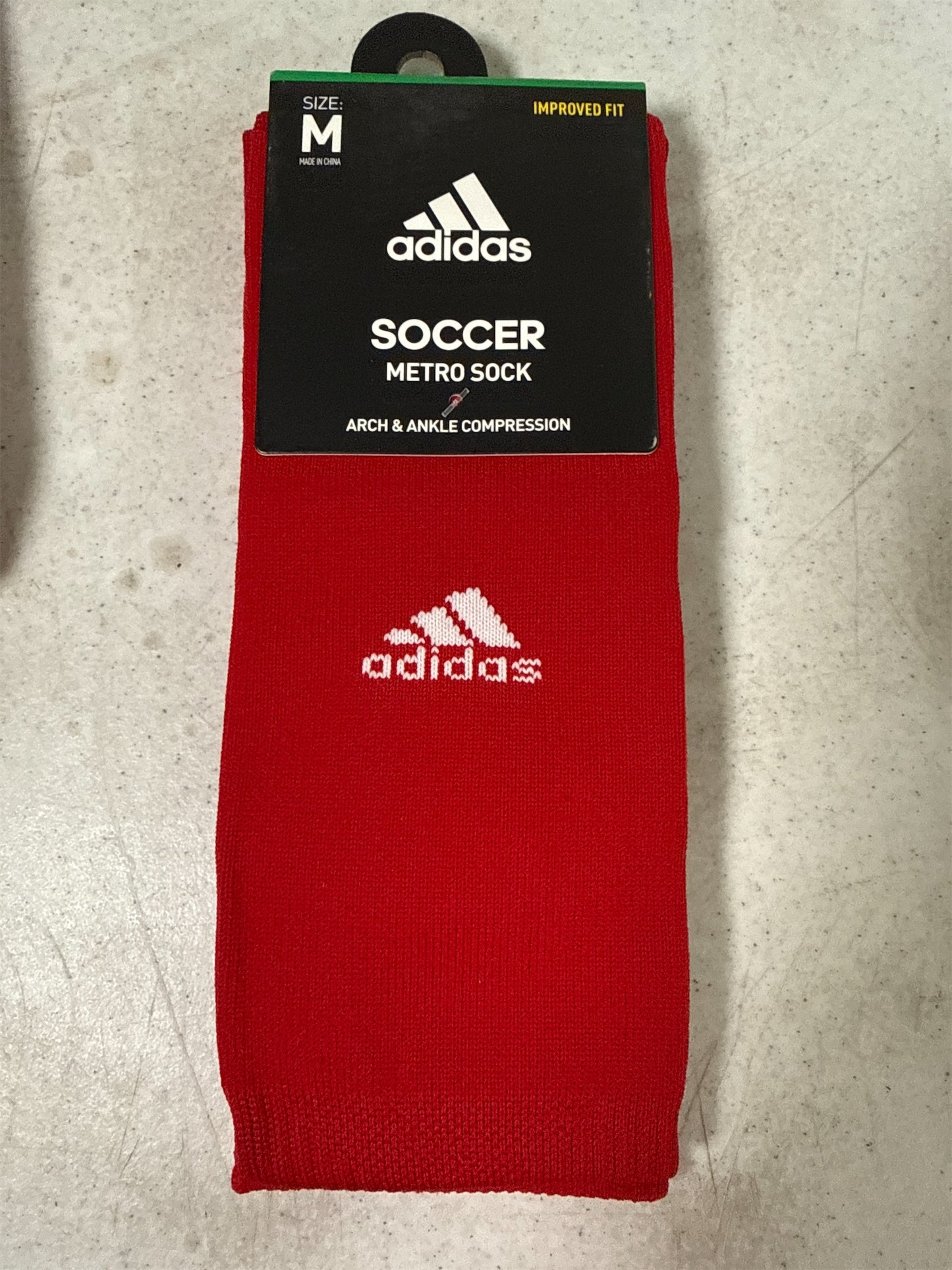 Adidas Unisex Metro Over-the-Calf Soccer Socks - Power Red - Medium