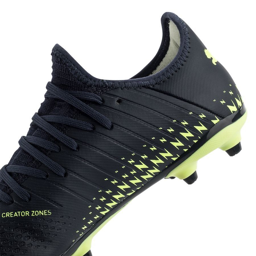 Puma Future Z 4.4 FG/AG Junior Soccer Cleats - Navy/Yellow, Size 5.5