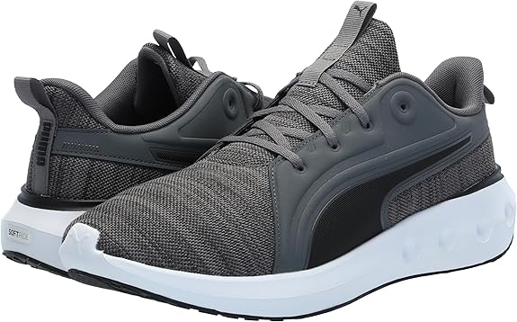 Puma Men's Softride Carson Knit Athletic Shoes - Dark Gray/Black, Size 7.5