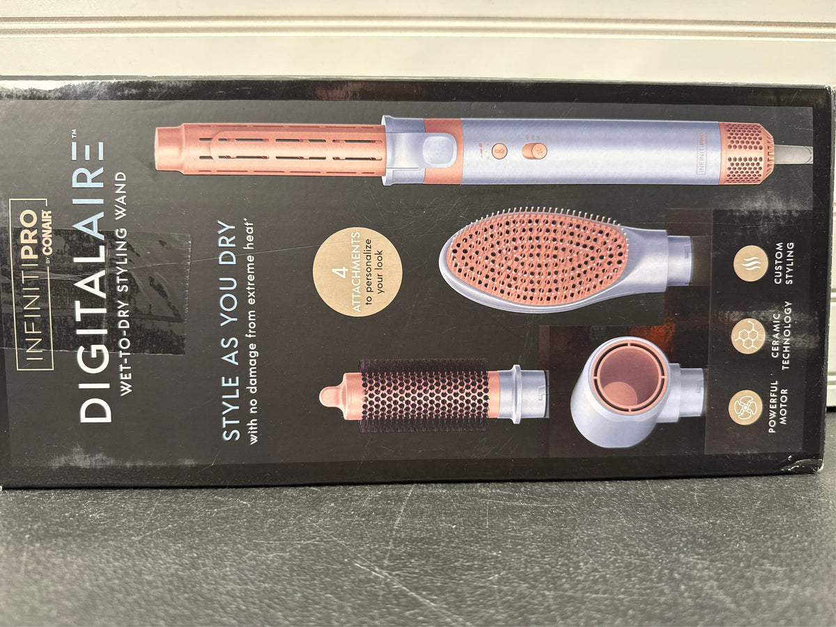 InfinitiPRO by Conair DigitalAIRE 1200W Wet-to-Dry Multi-Styling Wand