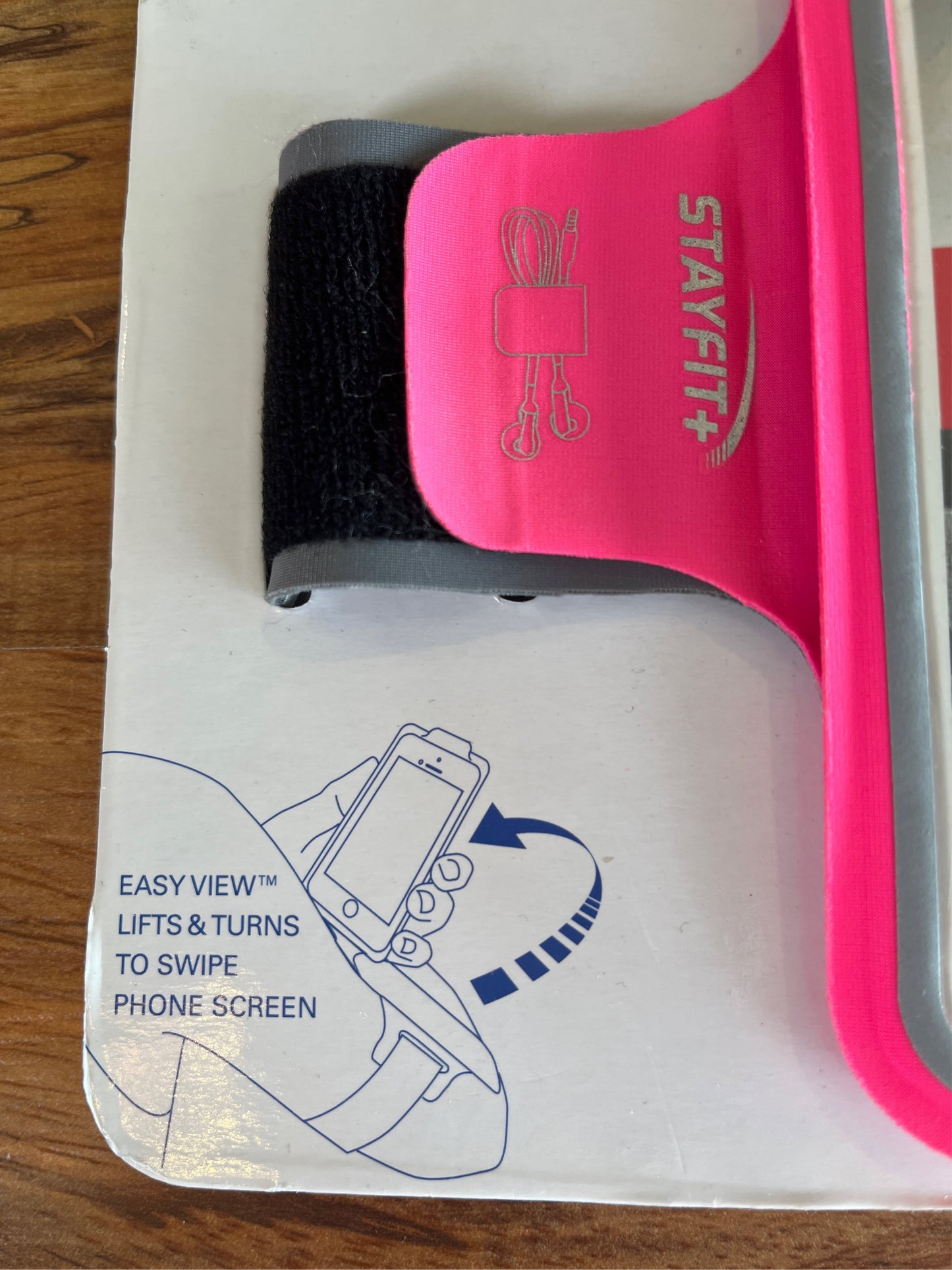 Stay Fit Easy View Running Armband Phone Holder - Deep Pink
