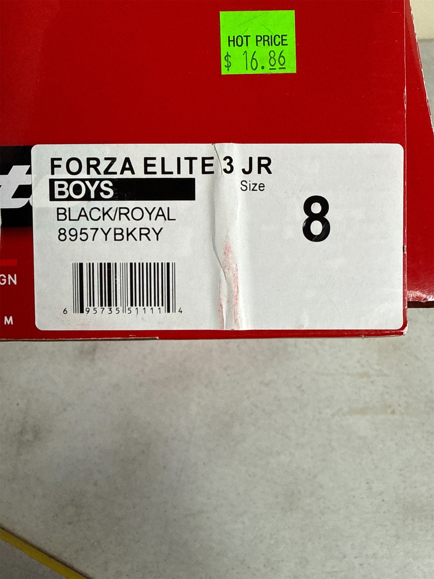 Lotto Boys' Forza Elite 3 JR Soccer Cleats - Black/Royal Blue, Size 8