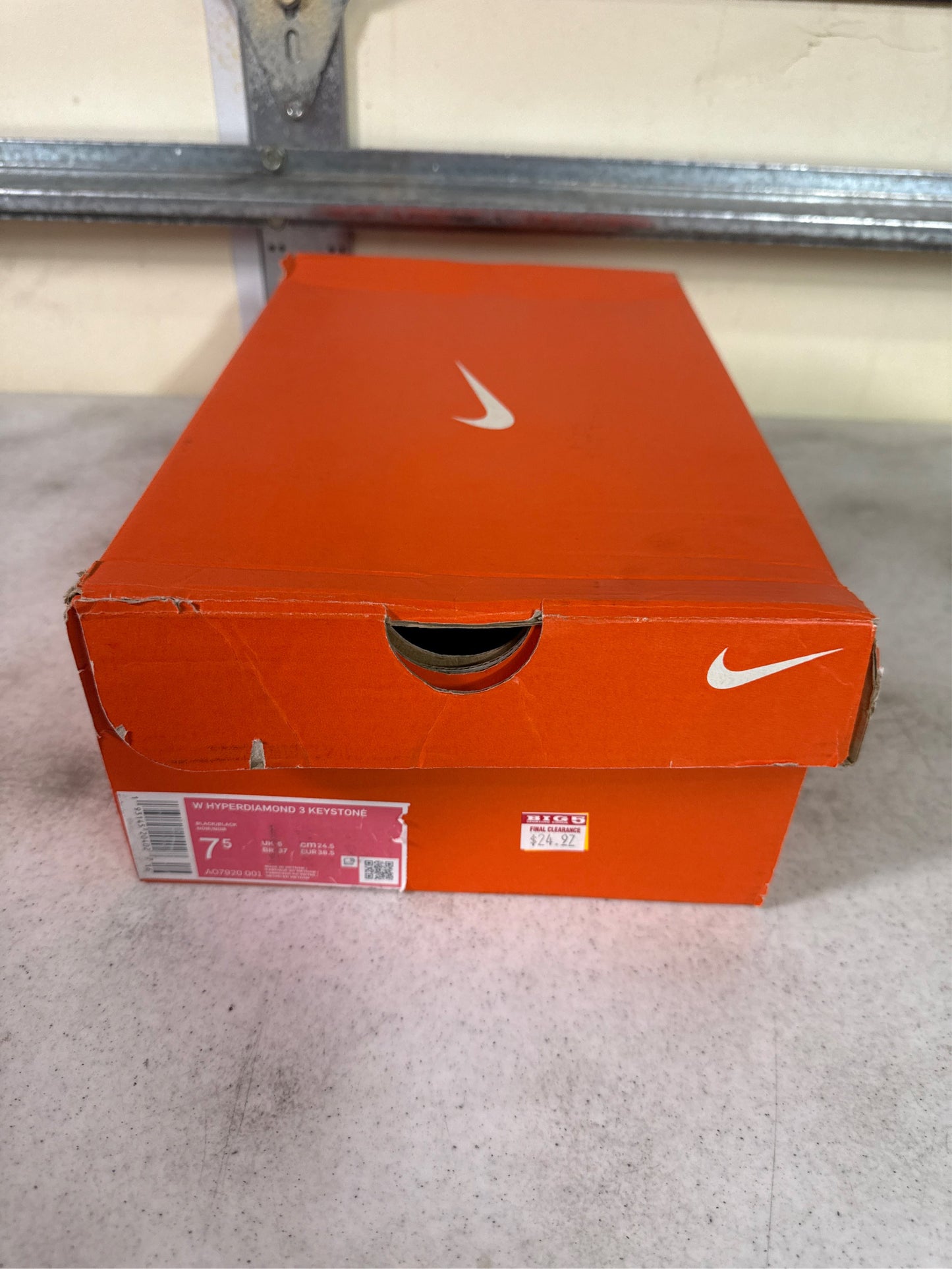 Nike Women's Hyperdiamond 3 Keystone Softball Cleats - Black, Size 7.5