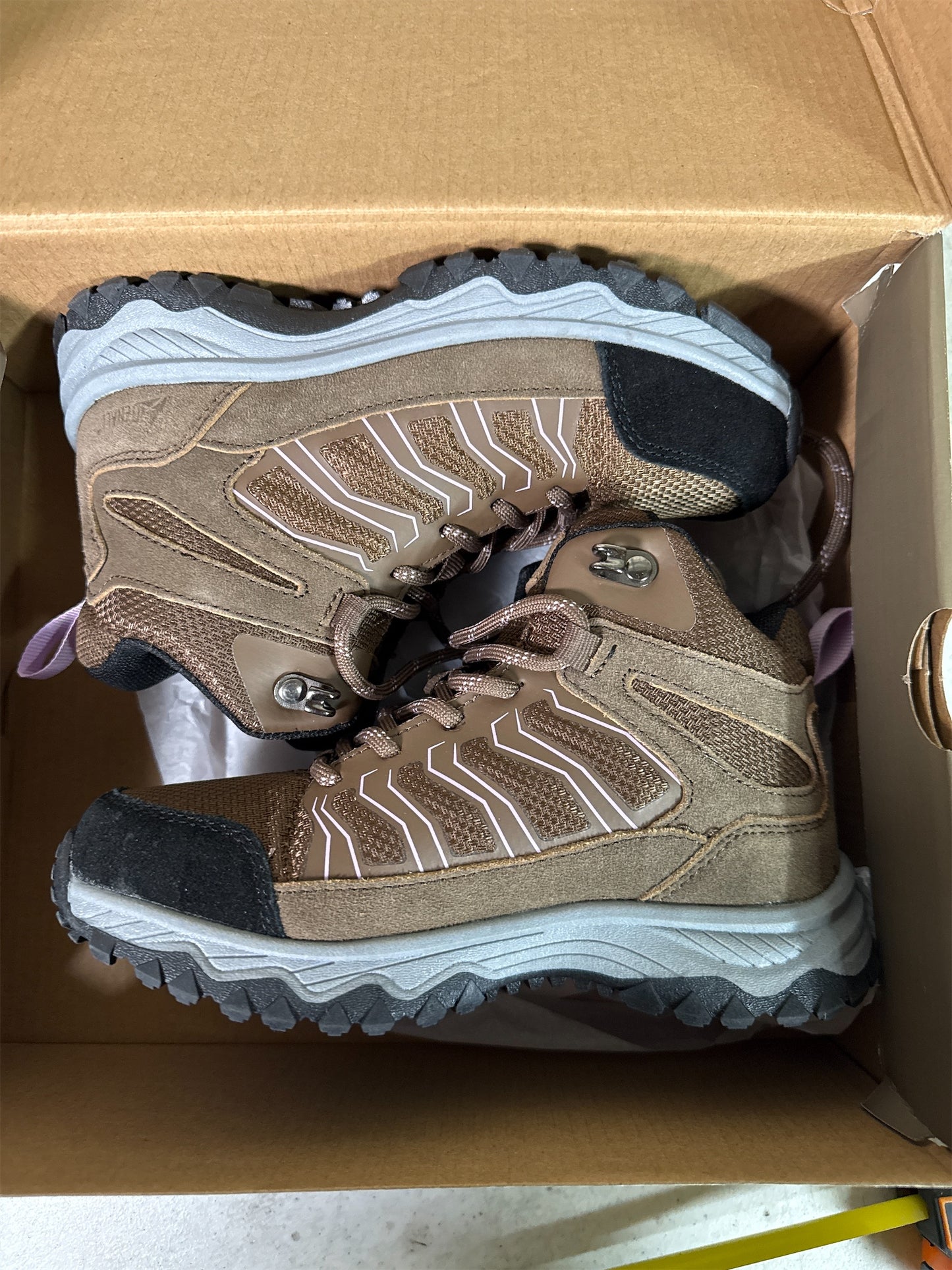 Denali Redbud Girls' Hiking Boots - Brown/Pink, Size 13