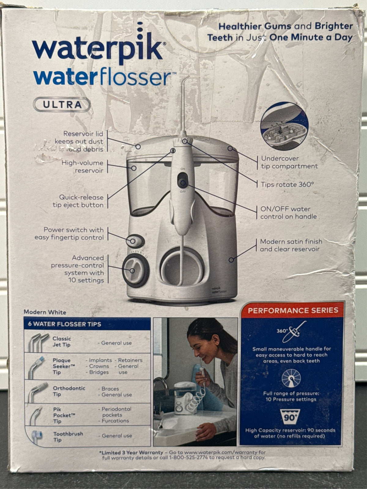 Waterpik WP-100 Ultra Water Flosser with 6 Tips