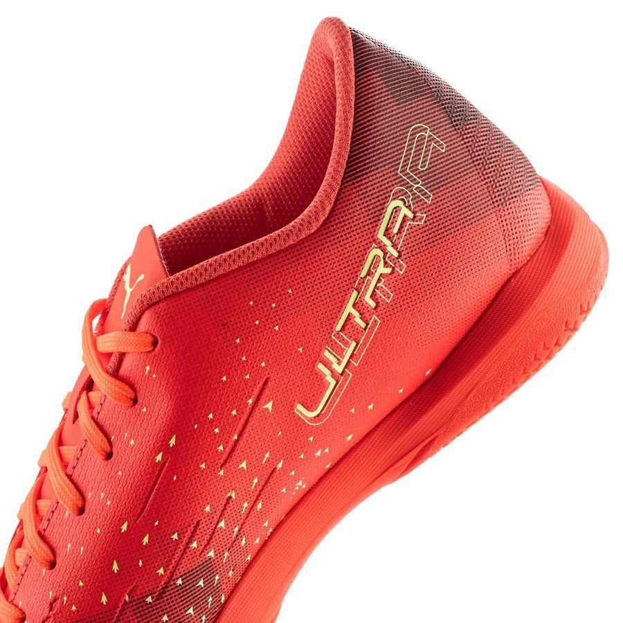 Puma Men's Ultra Play IT Indoor Soccer Shoes - Coral/Fizzy/Black, US 7.5