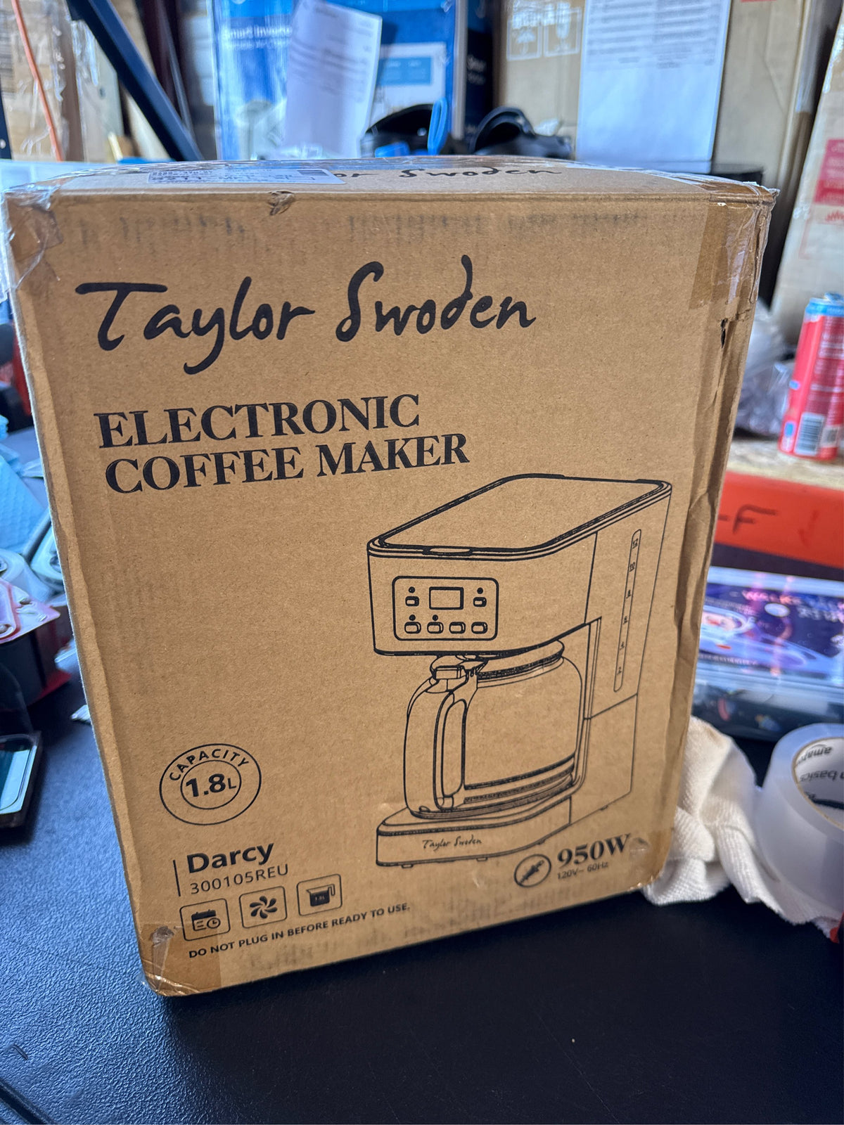 Taylor Swoden 12-Cup Programmable Drip Coffee Maker, Stainless Steel