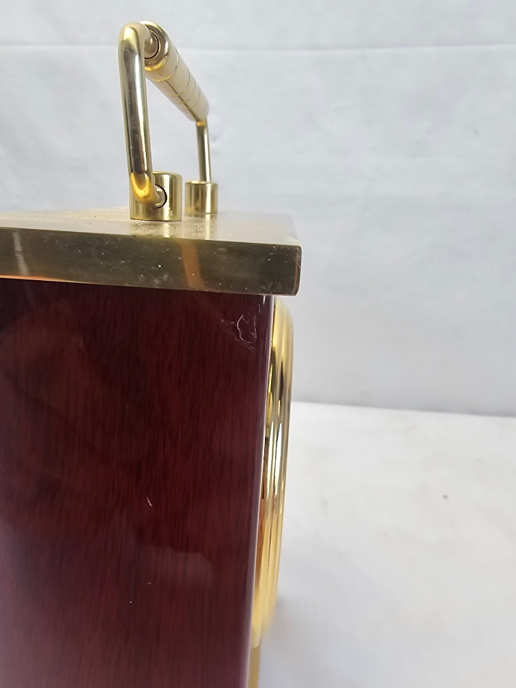 Howard Miller Rosewood Bracket Tabletop Clock with Brass Accents