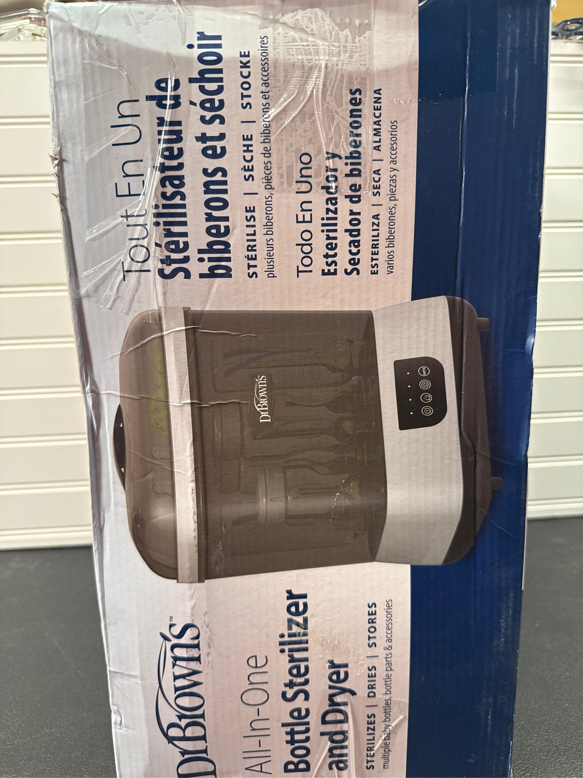 Dr. Brown's All-In-One Baby Bottle Sterilizer and Dryer - Gray/White