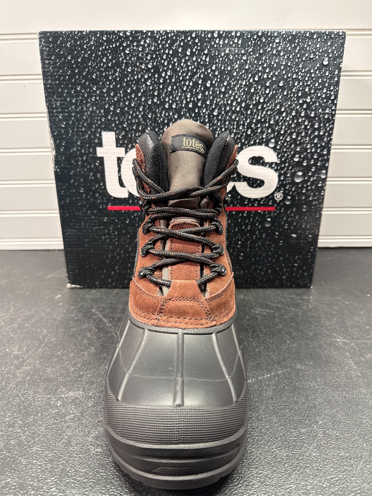 TOTES Men's Mammoth Waterproof Winter Boots - Dark Brown, Size 8M