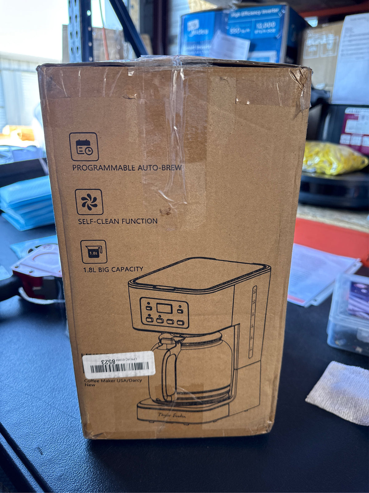 Taylor Swoden 12-Cup Programmable Drip Coffee Maker, Stainless Steel
