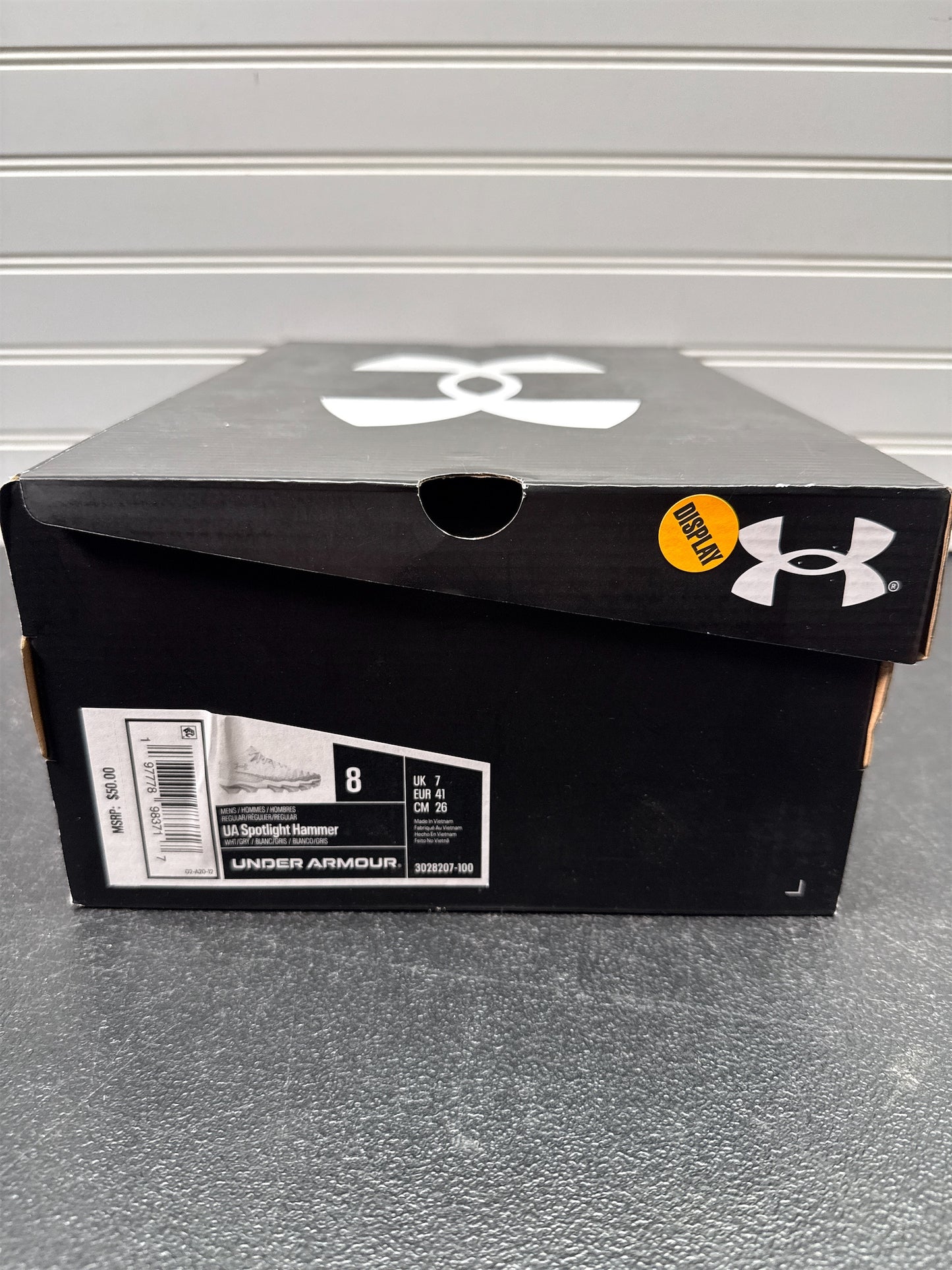 Under Armour Spotlight Hammer Men's Football Cleats - White/Silver, Size 8